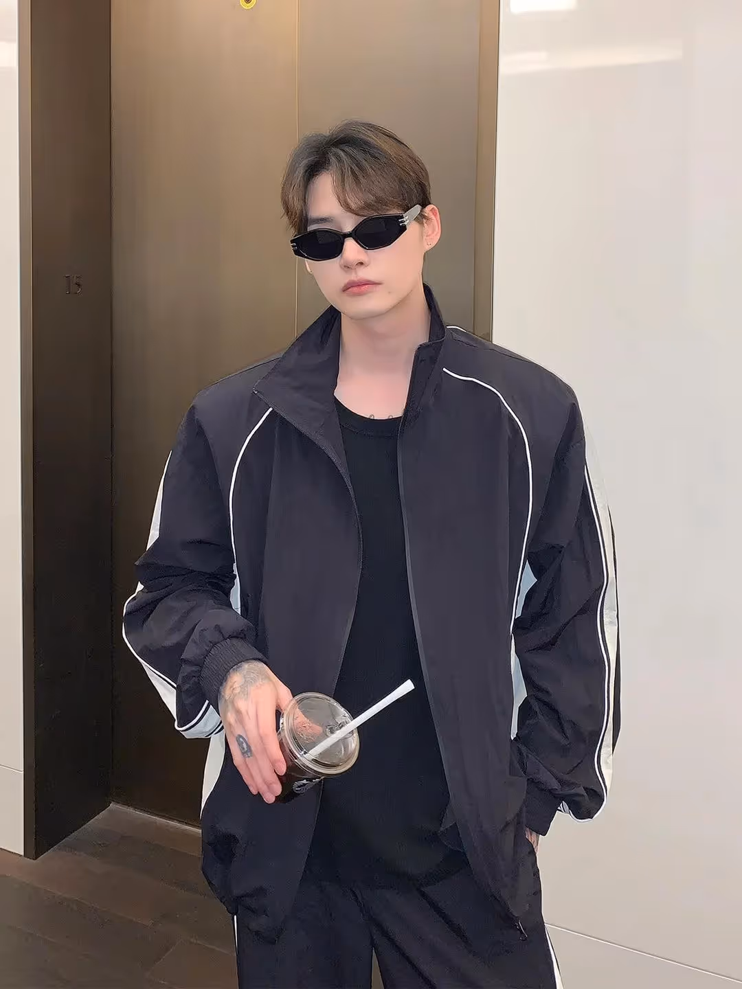 Black Courtside Tracksuit image 3