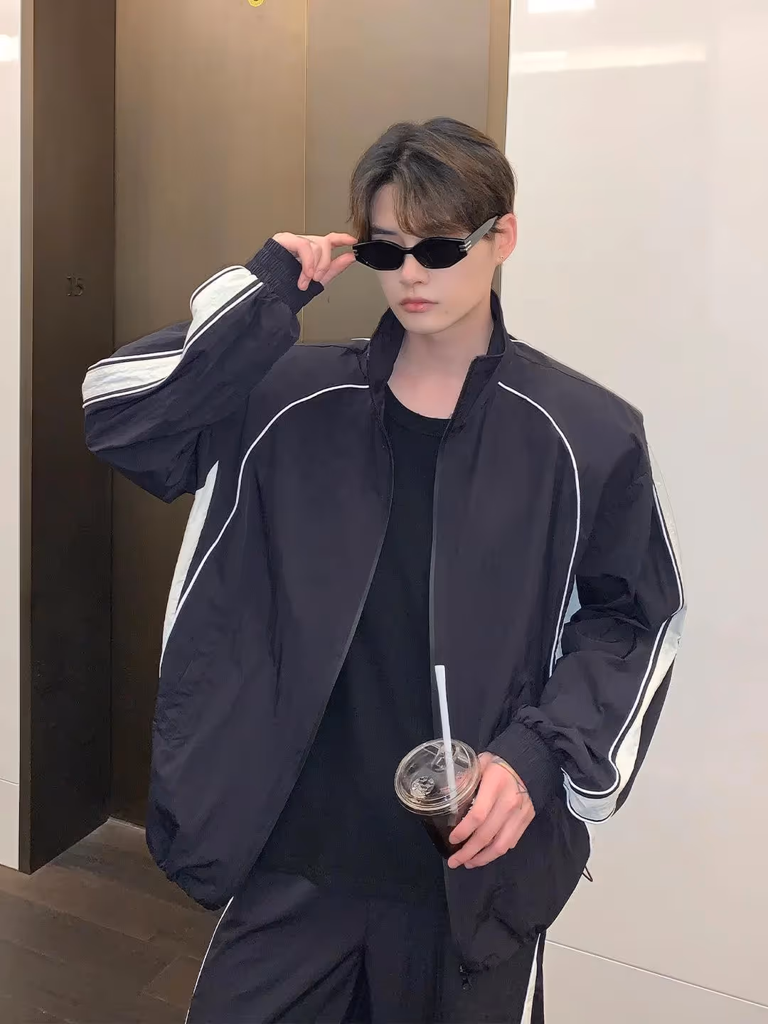 Black Courtside Tracksuit image 5