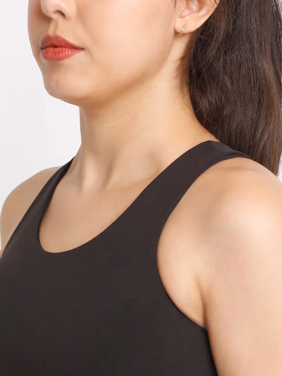Black Essential Racerback Sports Bra  image 3