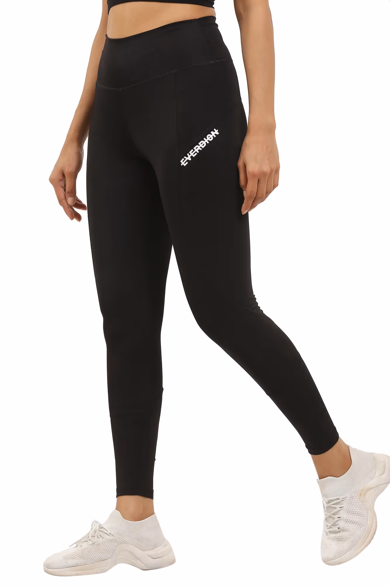 Black High-Rise Gym Tights image 1