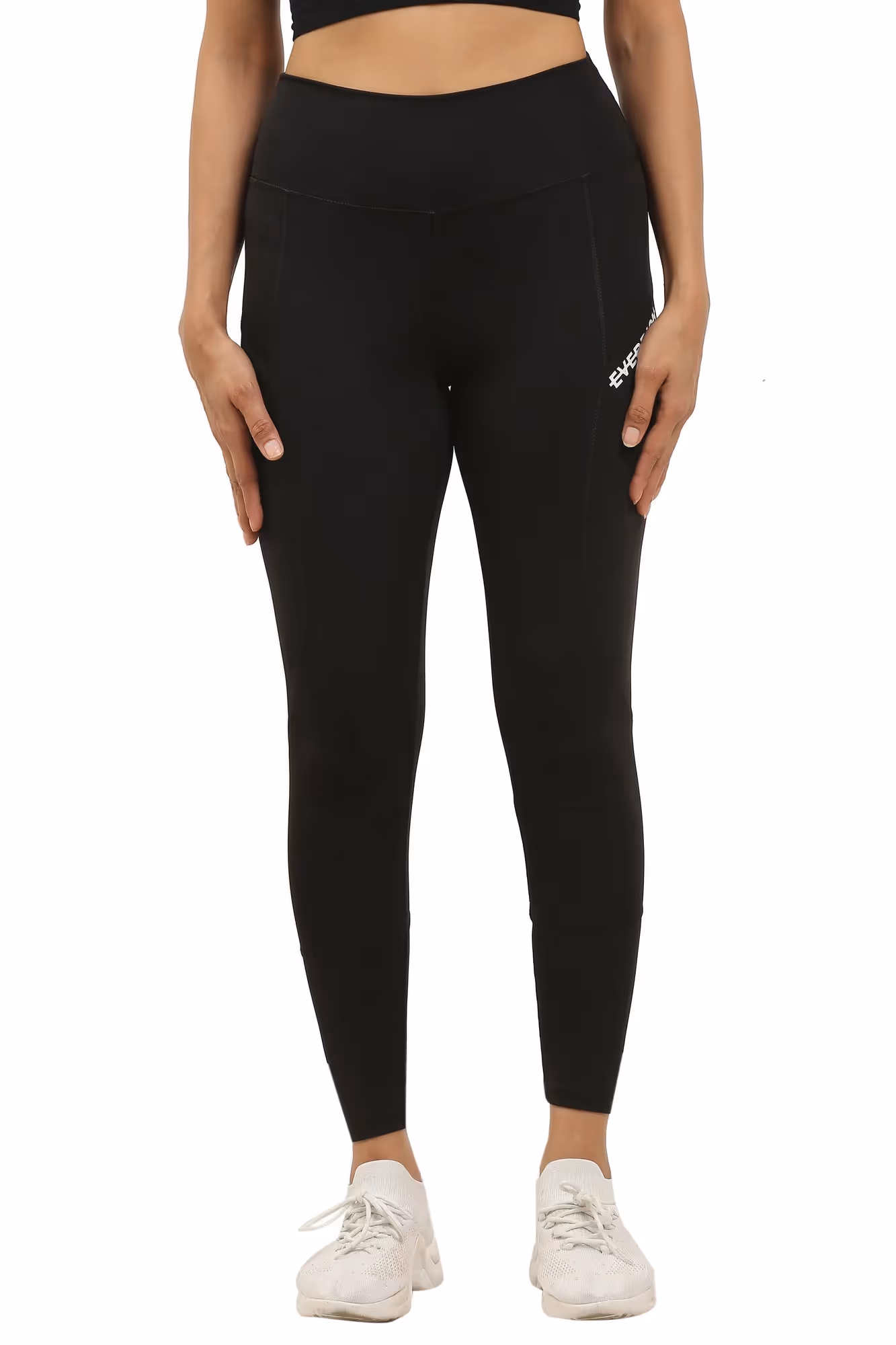 Black High-Rise Gym Tights image 2