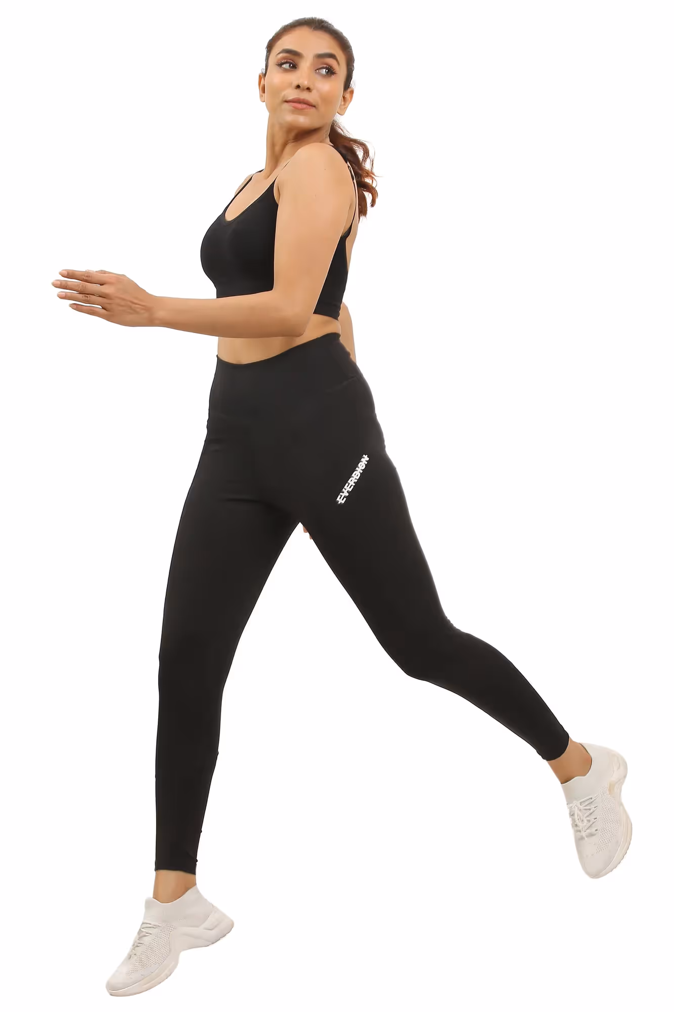 Black High-Rise Gym Tights image 6