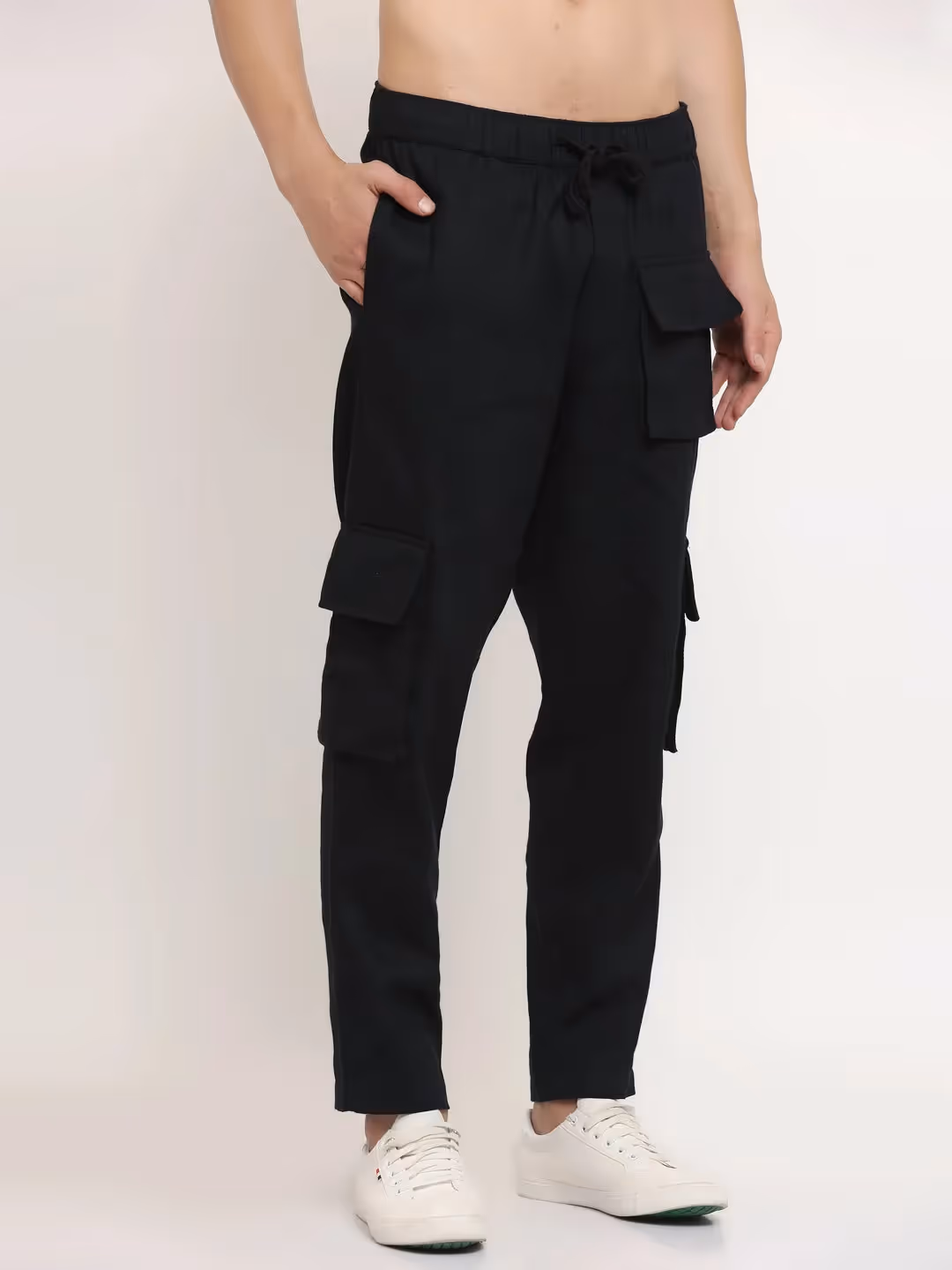 Black Multi-Pocket Cargo Pants  image 2