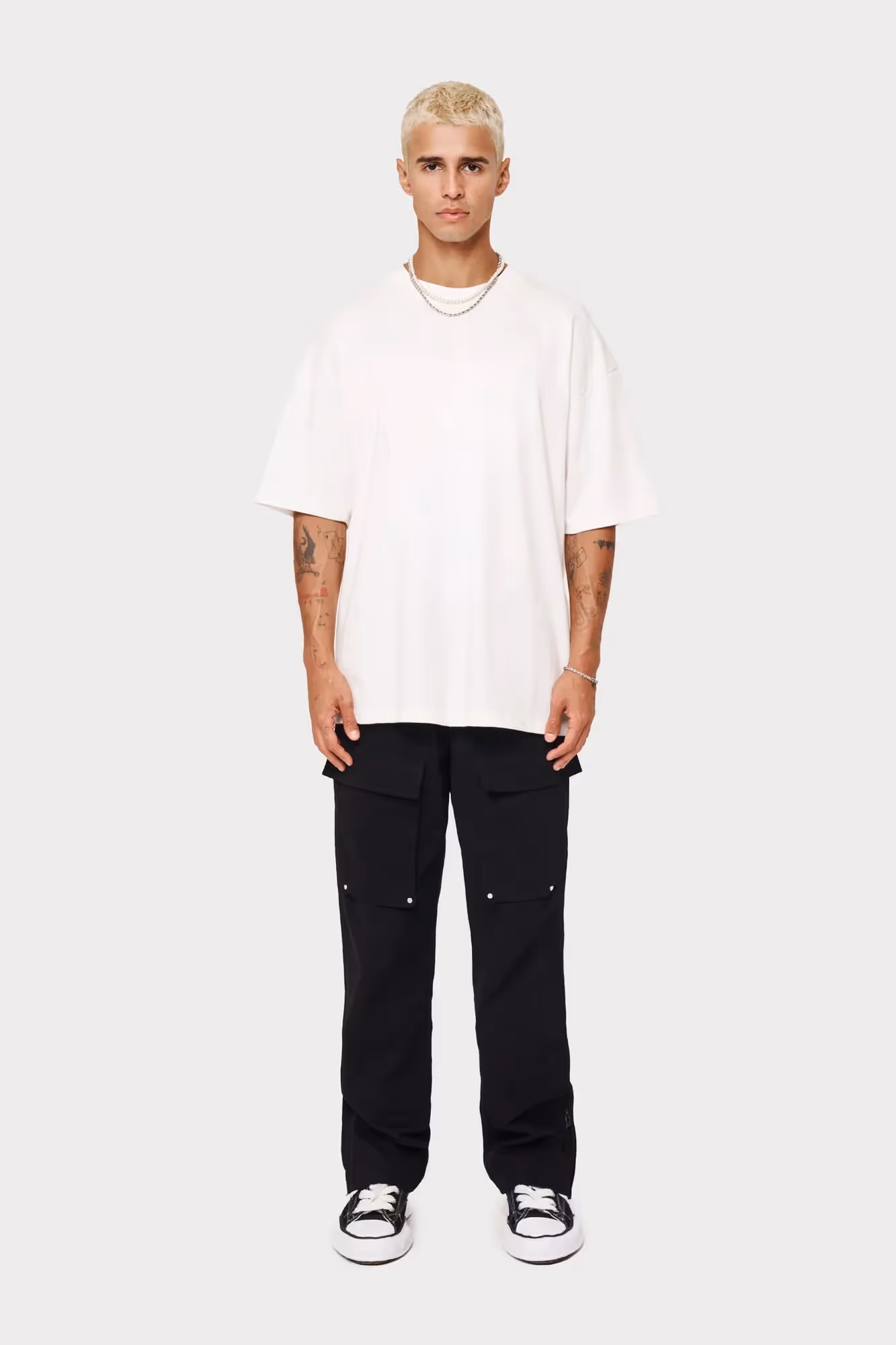 Black Ripstop Twill Straight Cargos  image 3