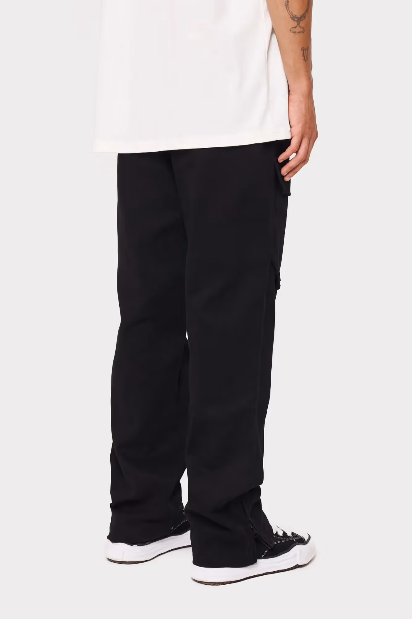 Black Ripstop Twill Straight Cargos  image 4