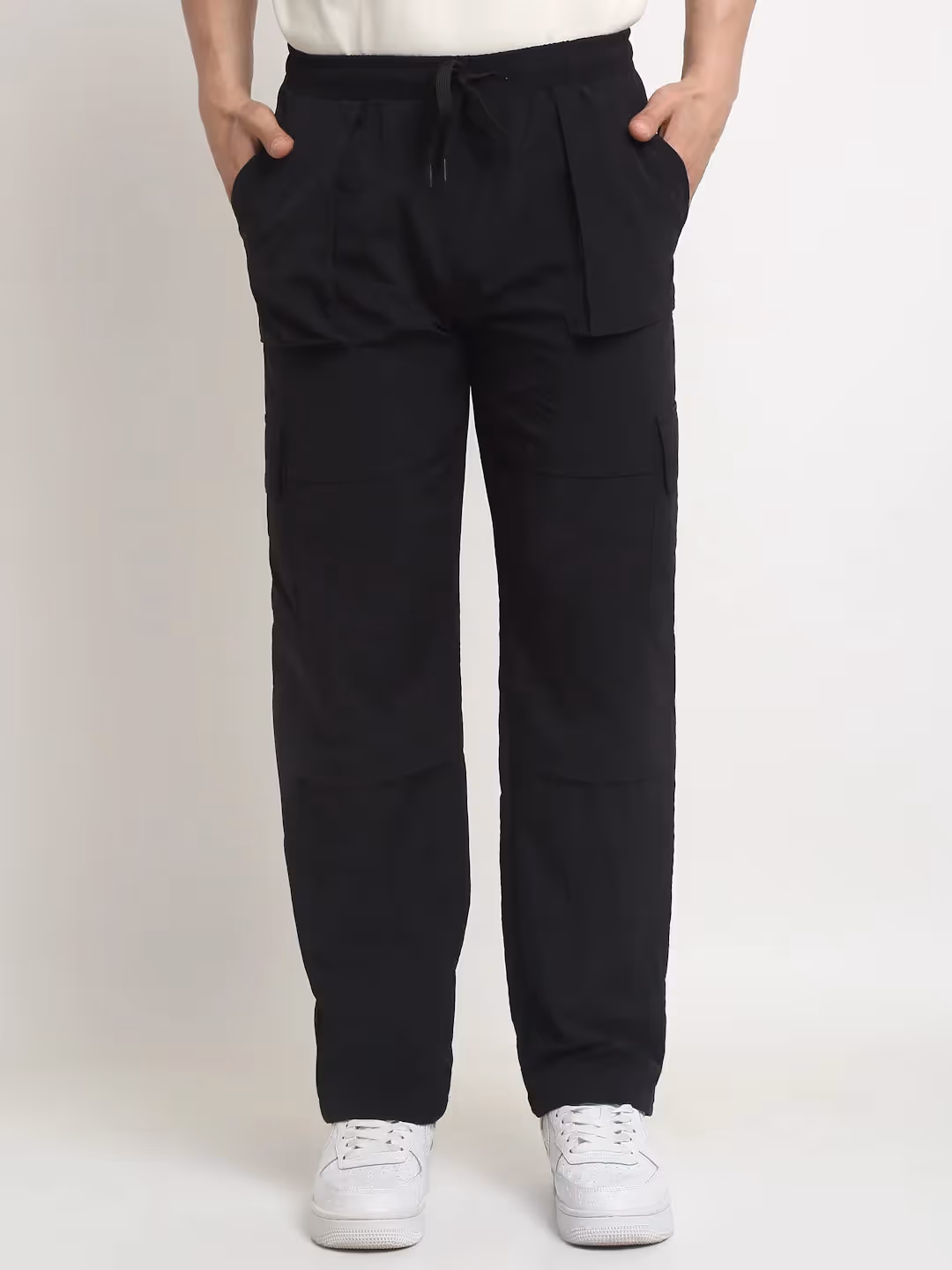 Black Technical Carpenter Cargo Pants image 1