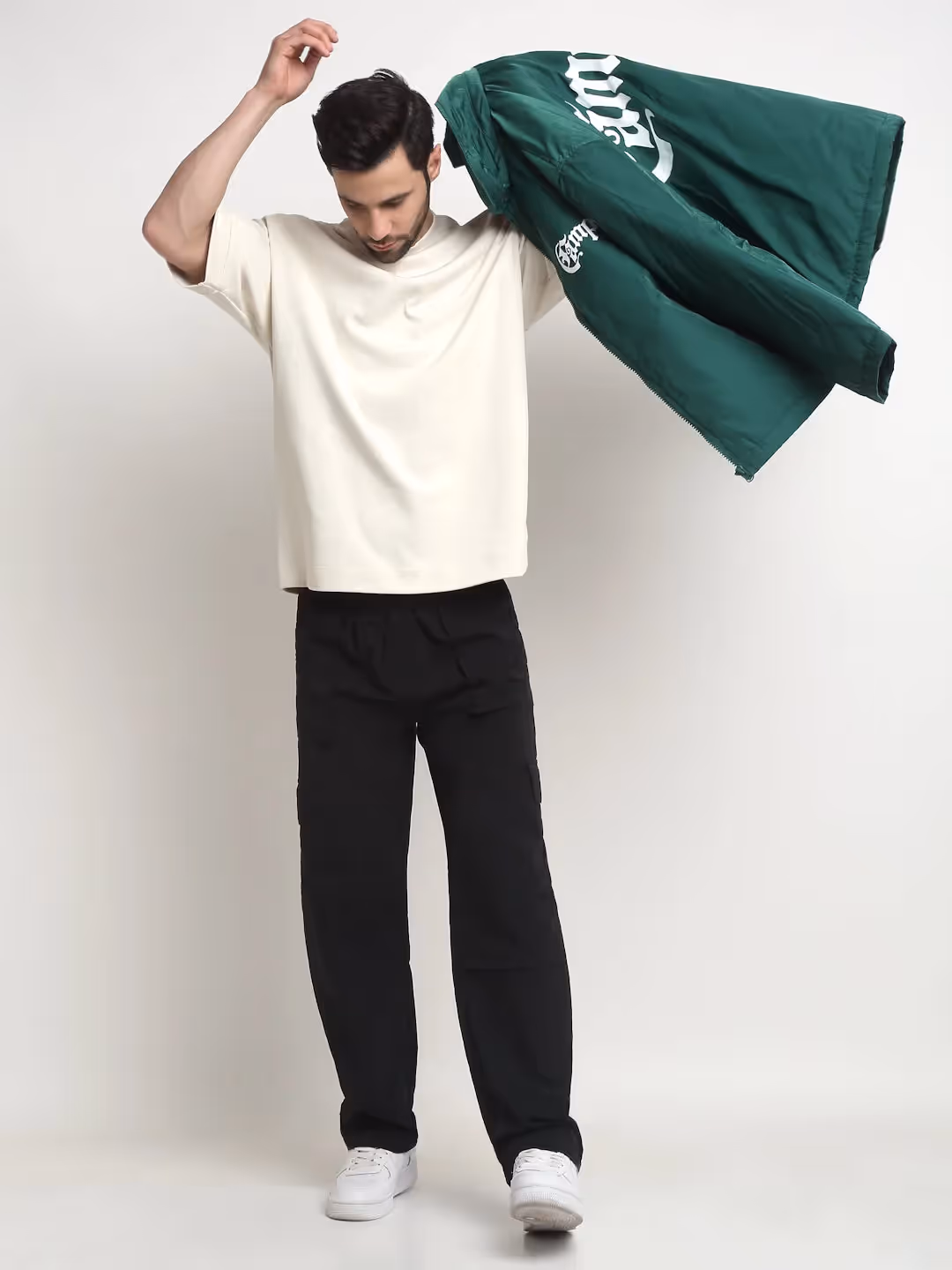 Black Technical Carpenter Cargo Pants image 5