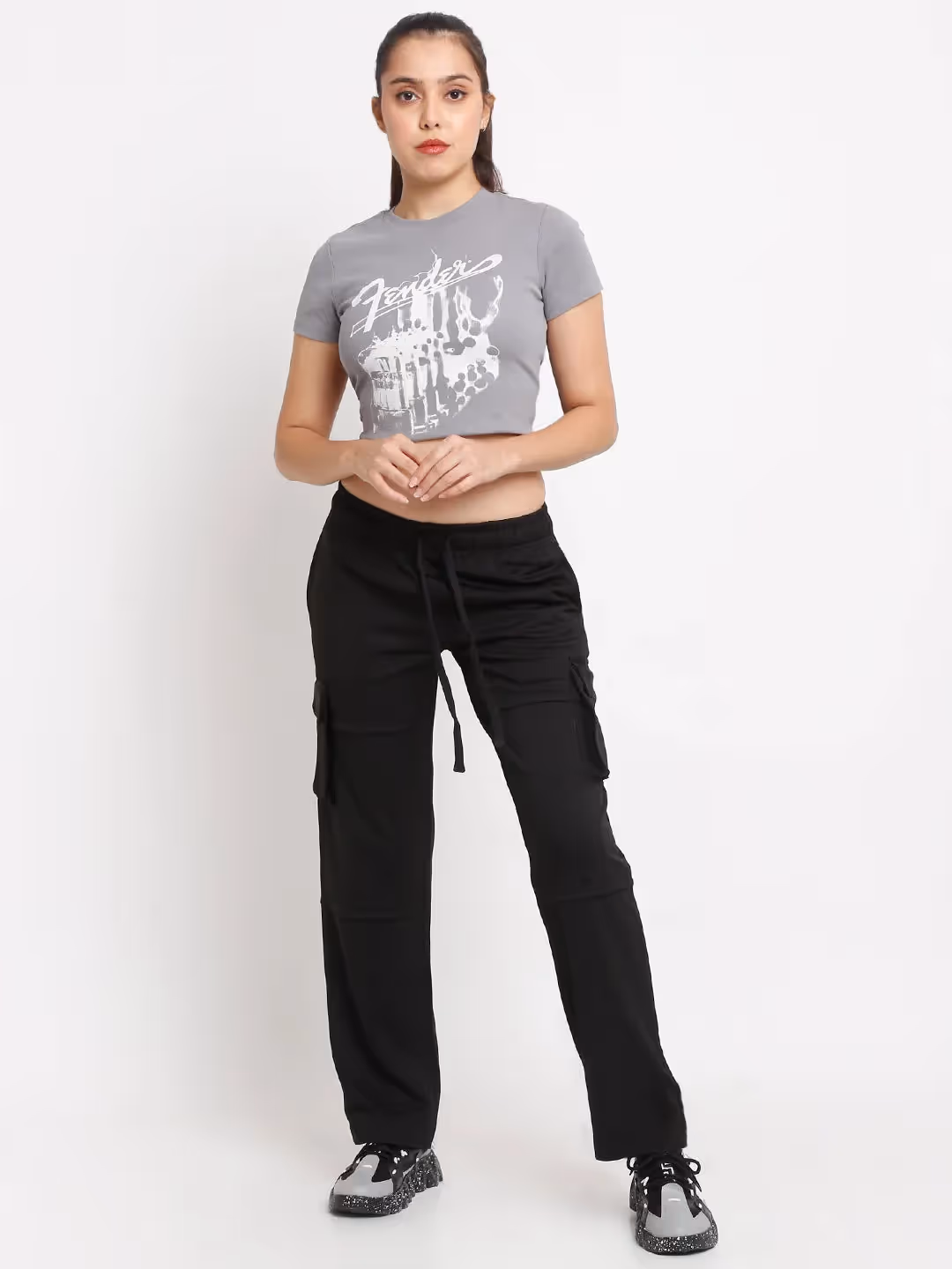 Black Utility Cargo Pants image 1