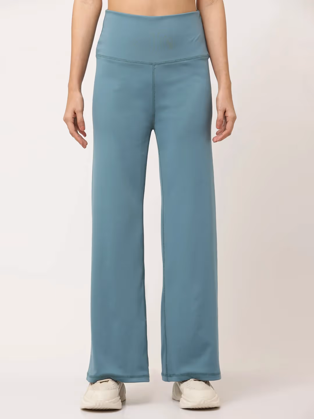 Blue Flared High Rise Full Length Yoga Pants image 5