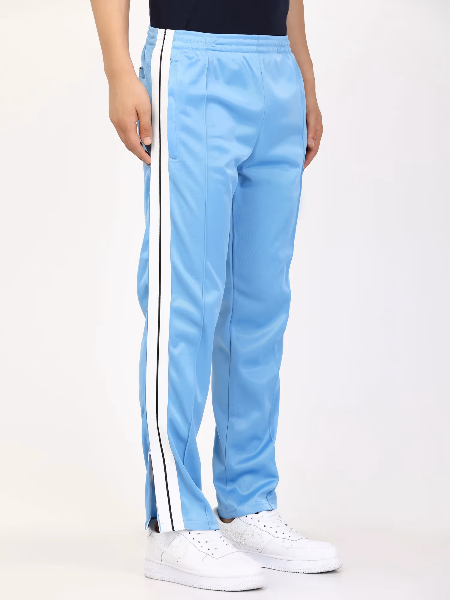 Blue Side Tape Straight Fit Track Pants image 1