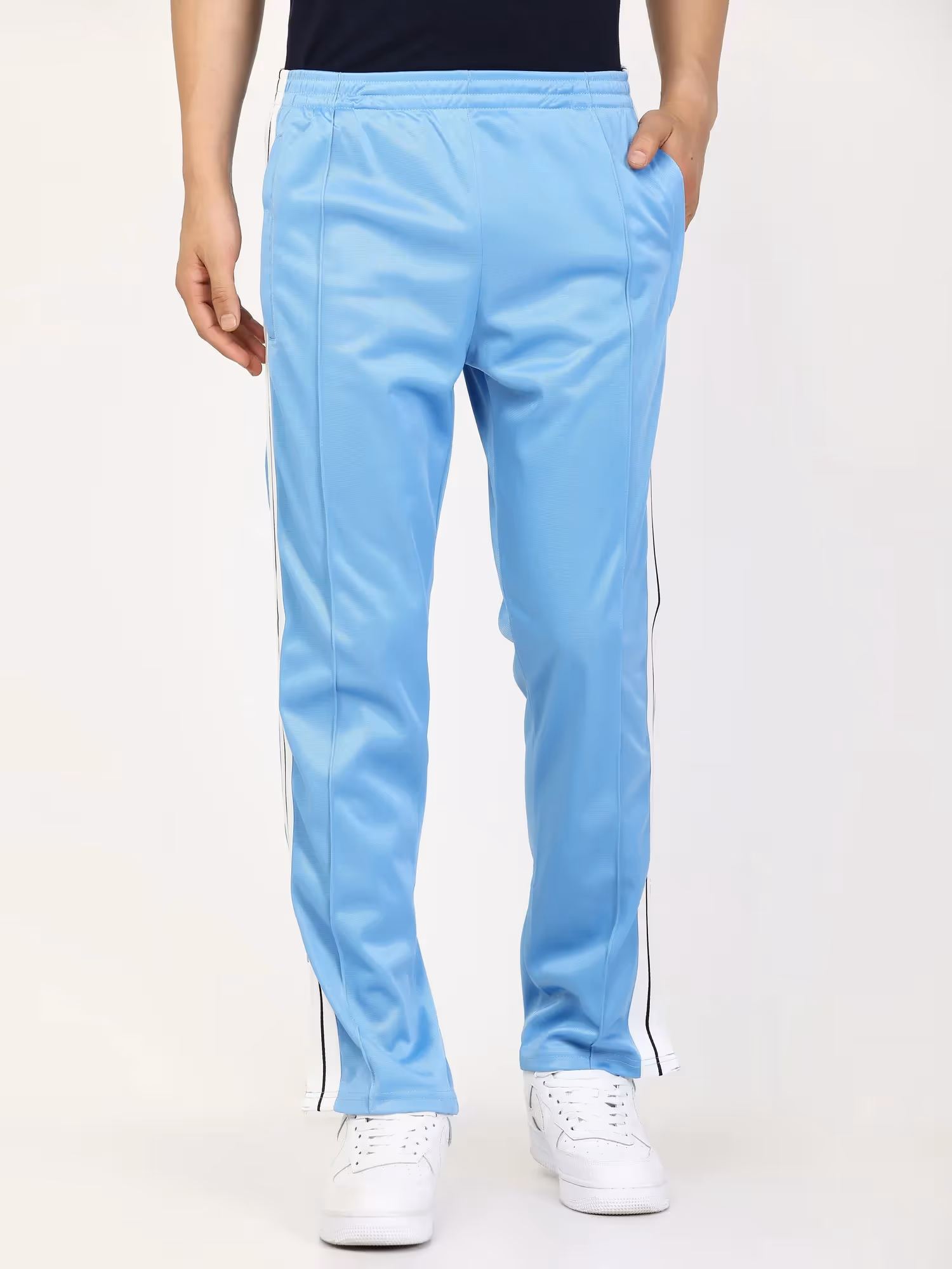 Blue Side Tape Straight Fit Track Pants  image 2