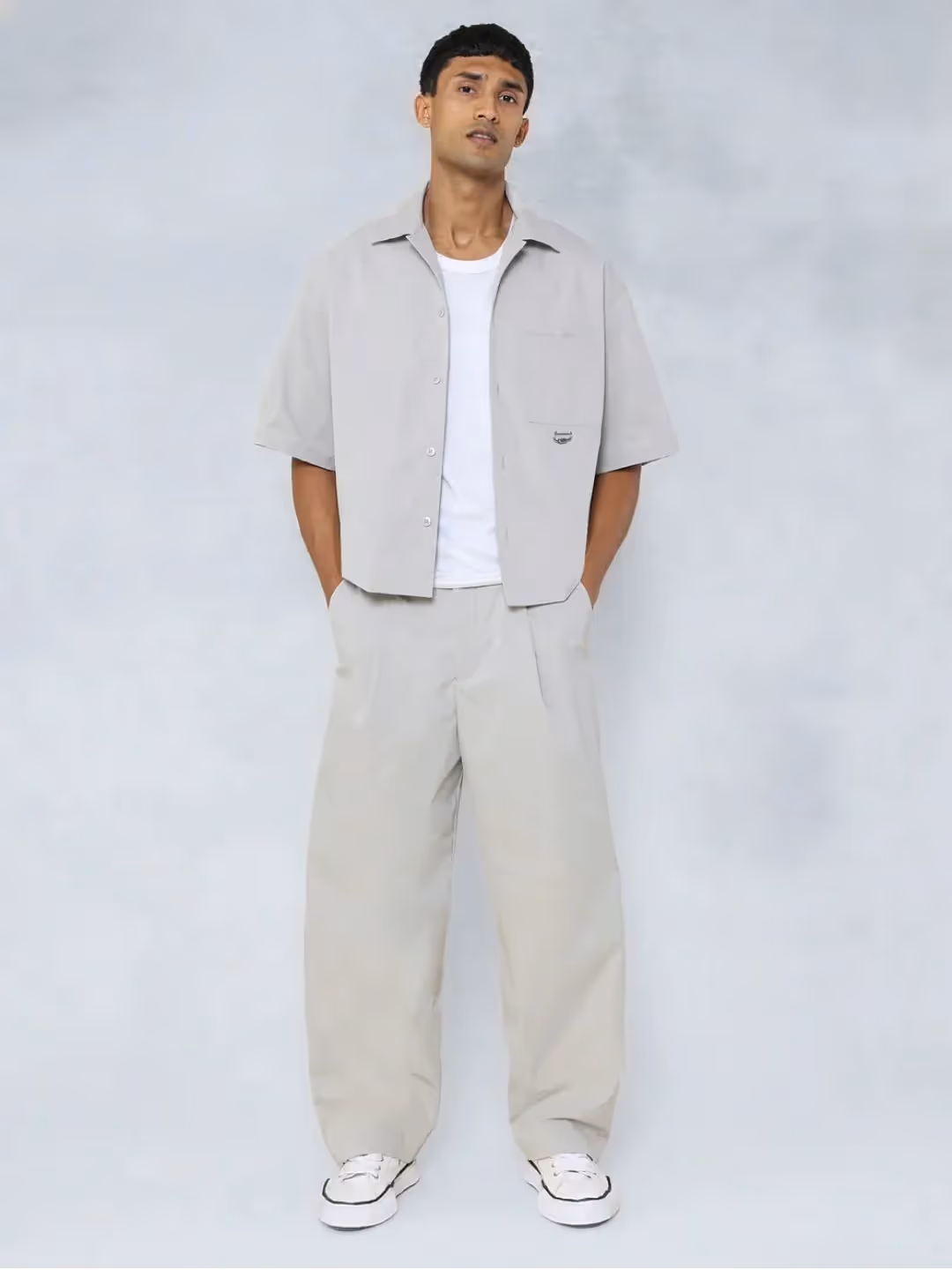 Boxy Fit Shirt and Loose Fit Pant 2 Piece Set image 1