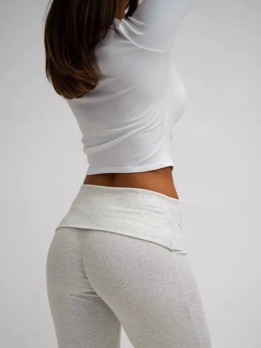 Comfort White Rib Long Sleeve Top  image 4