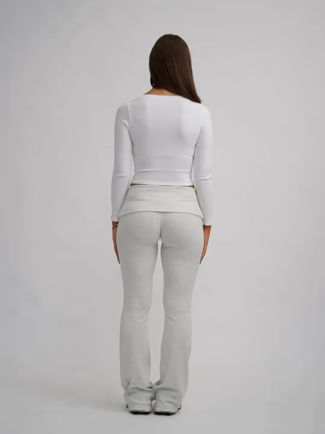 Comfort White Rib Long Sleeve Top  image 5