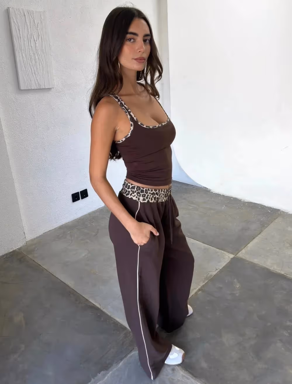 Cotton Leopard Top And Pants Co-Ord Set image 5
