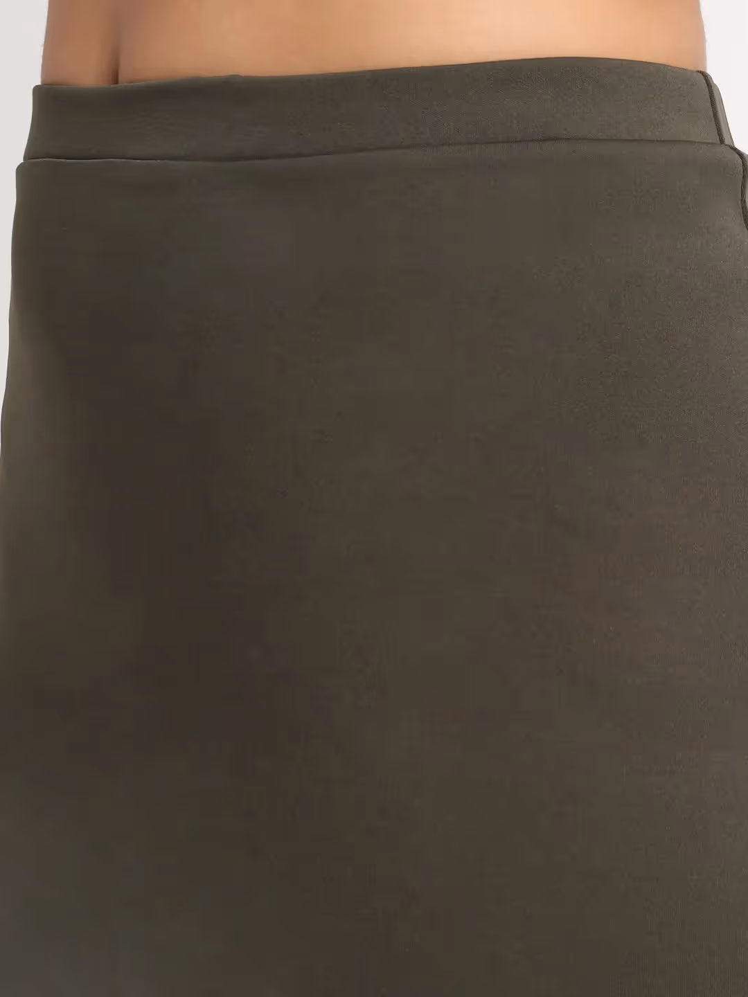Deep Sage High-Rise Mini Side Slit Skirt image 4