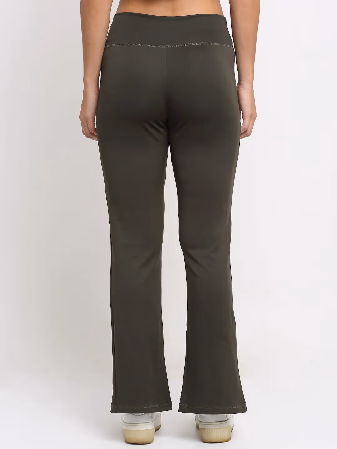 Deep Sage High Waist Front Slit Yoga Pants  image 2