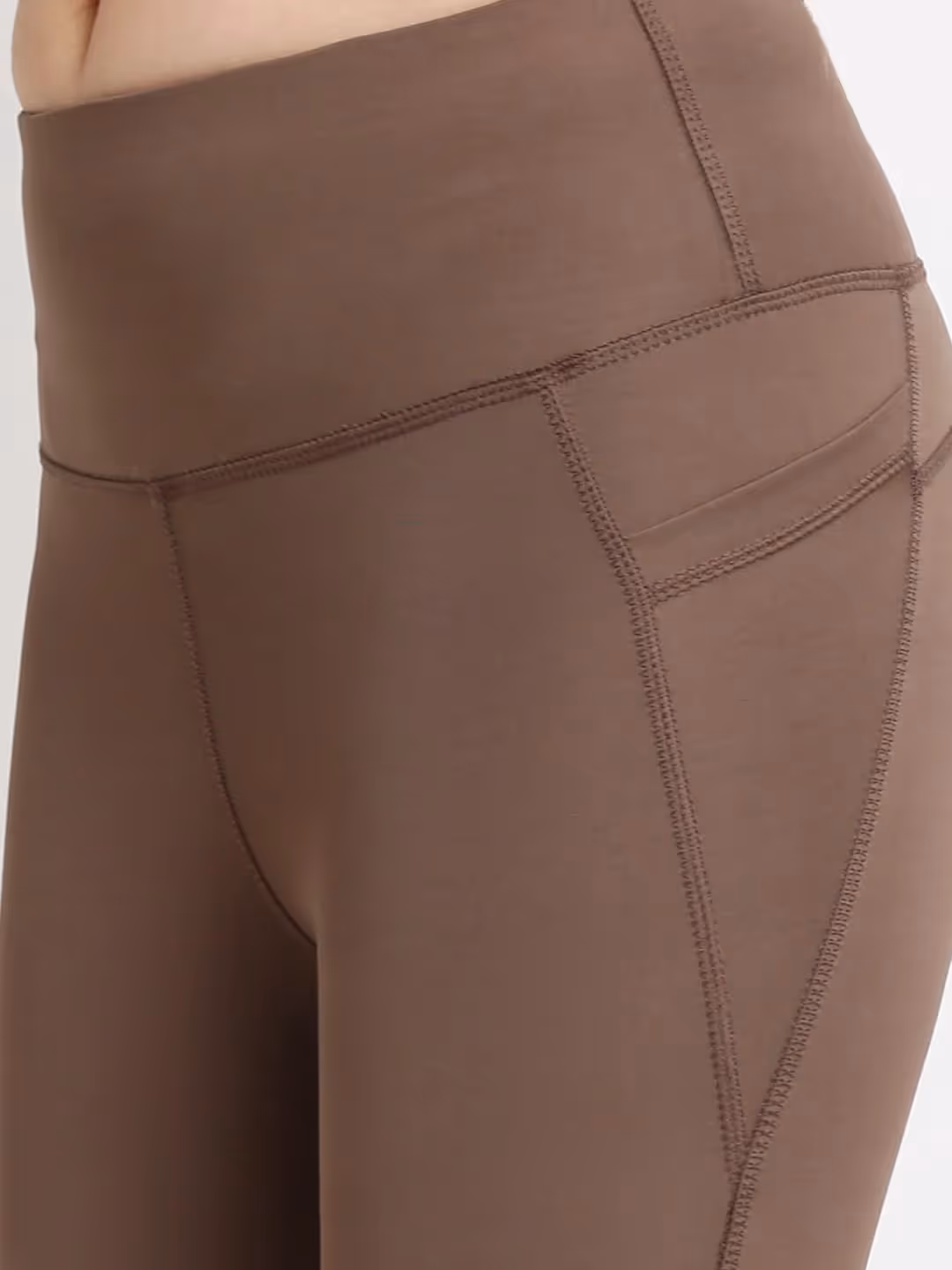 Flare High Waisted Essential Pants With Pockets image 5