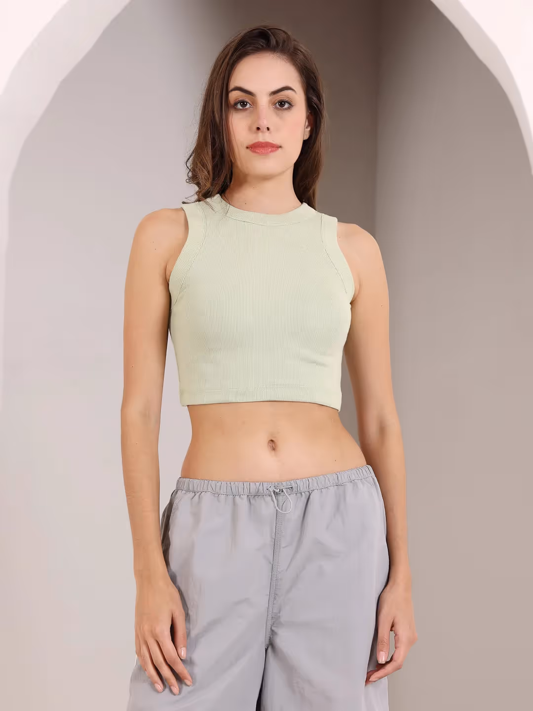 Green Rib Tank Top image 1