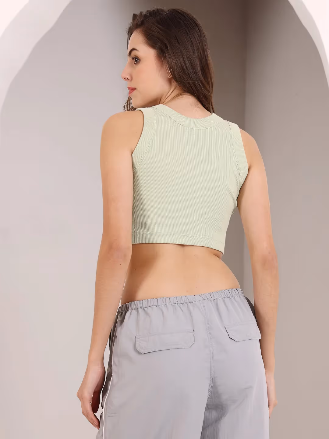 Green Rib Tank Top image 3