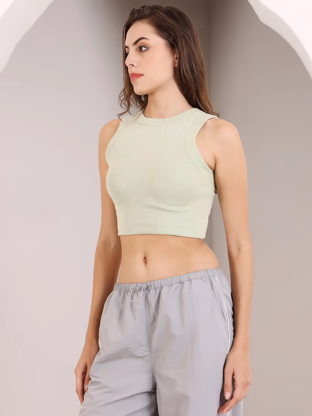 Green Rib Tank Top image 4