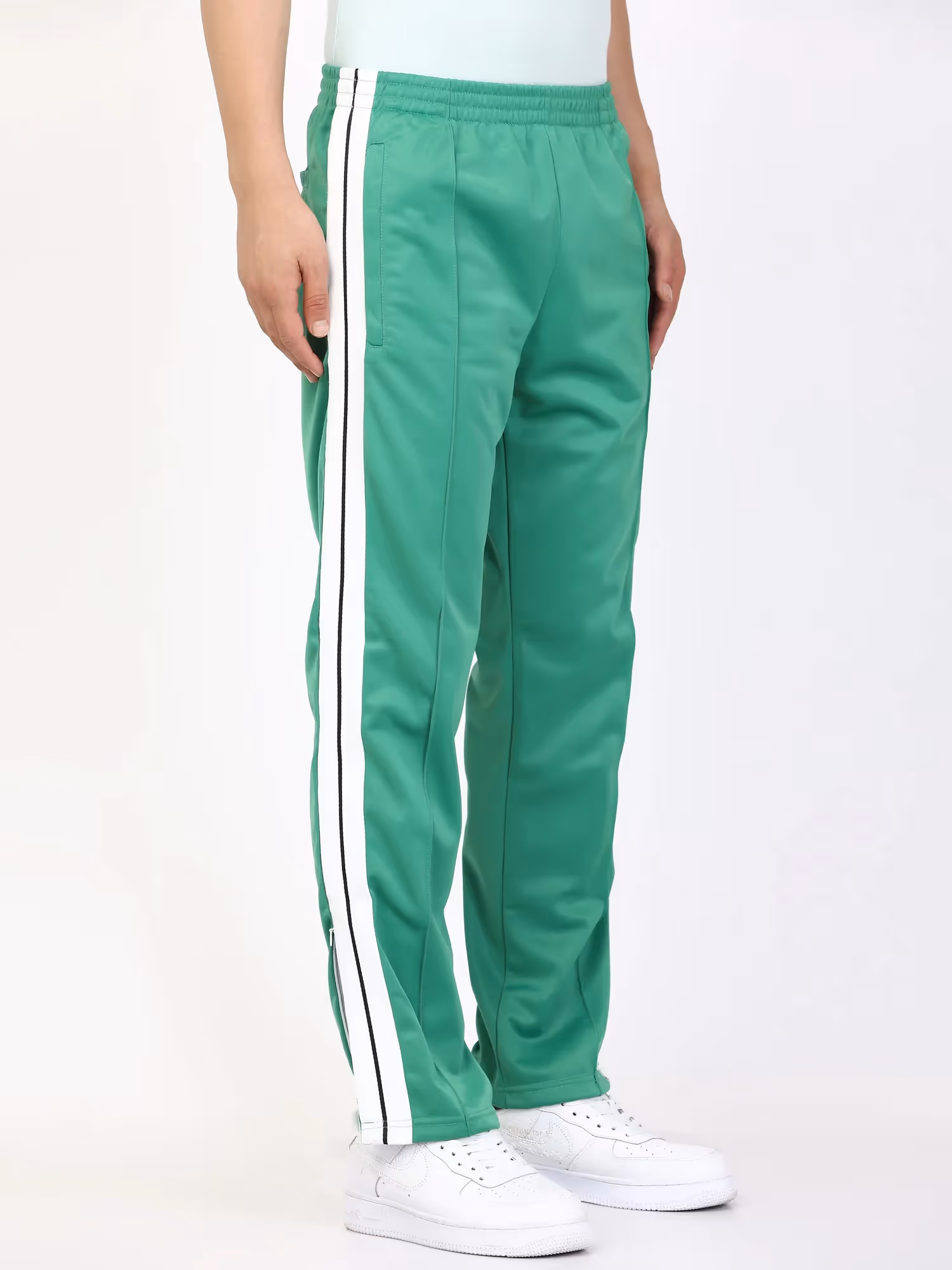 Green Side Tape Straight Fit Track Pants image 1