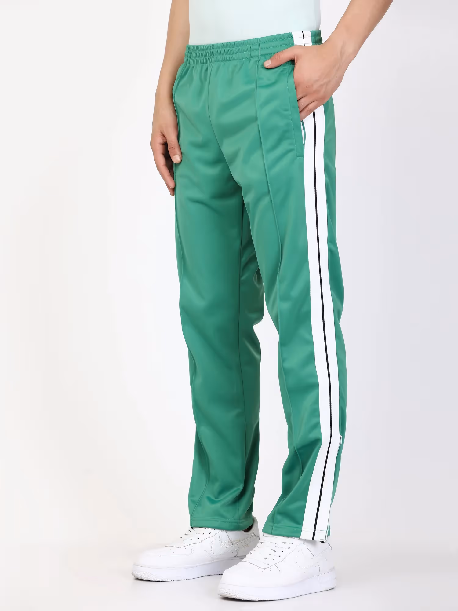 Green Side Tape Straight Fit Track Pants  image 4