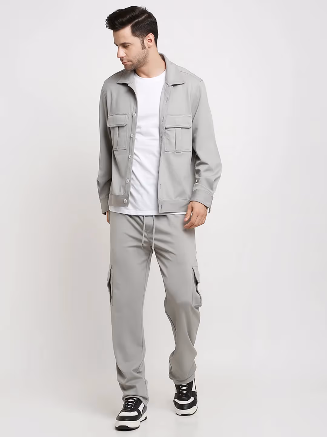 Grey Cargo Utility Shacket image 2