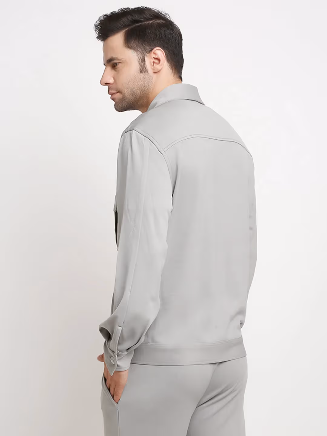 Grey Cargo Utility Shacket image 3