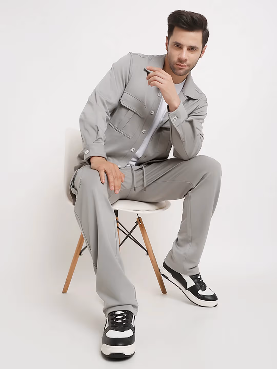 Grey Cargo Utility Shacket image 6