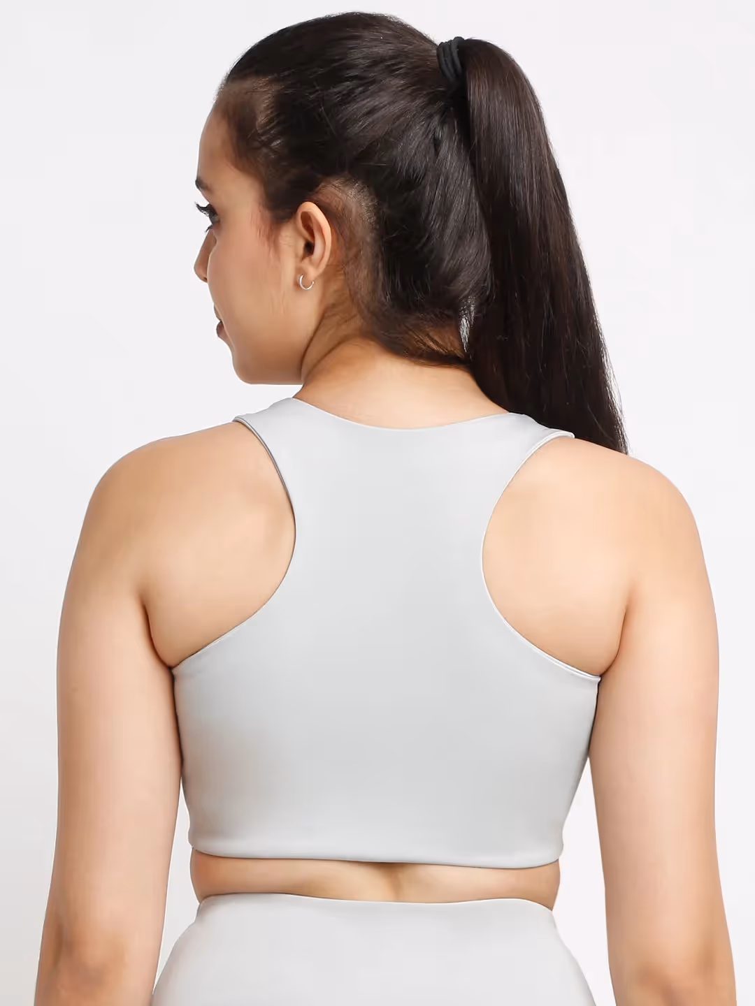 Grey Essential Racerback Sports Bra image 5