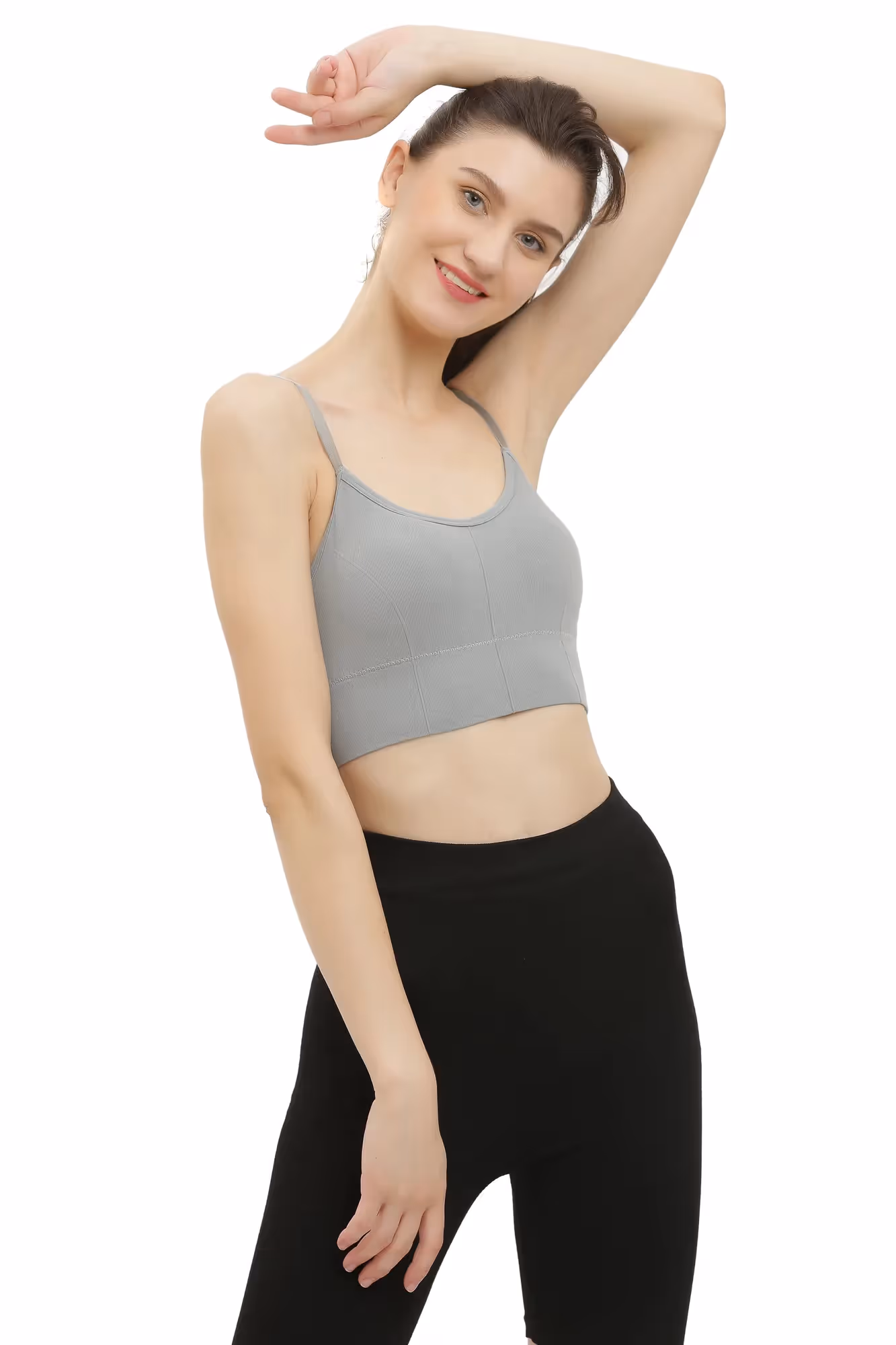 Grey Padded Sports Bra image 5