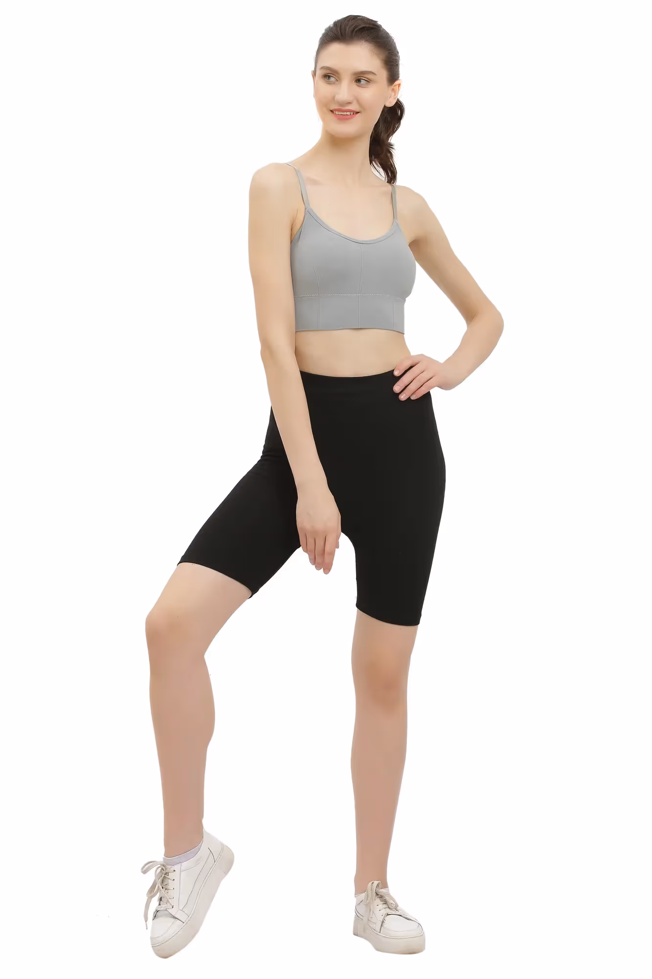 Grey Padded Sports Bra image 6