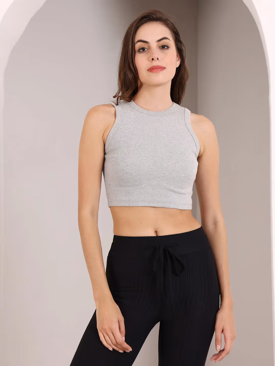 Grey Rib Tank Top image 2