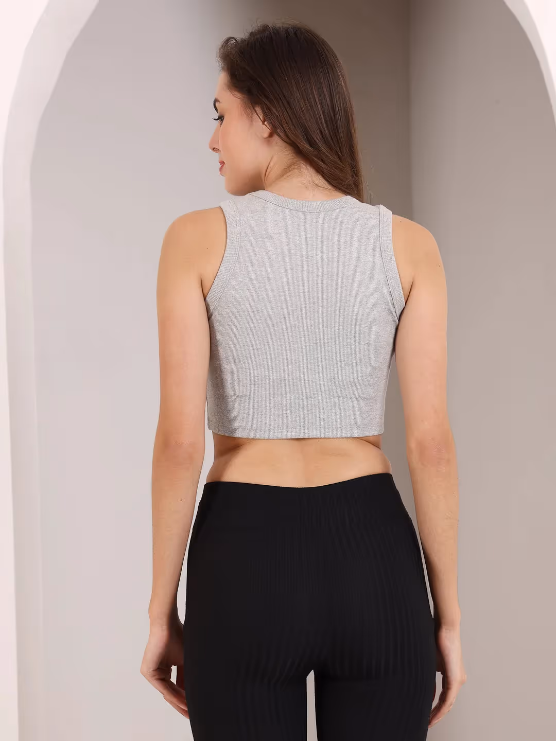 Grey Rib Tank Top image 3