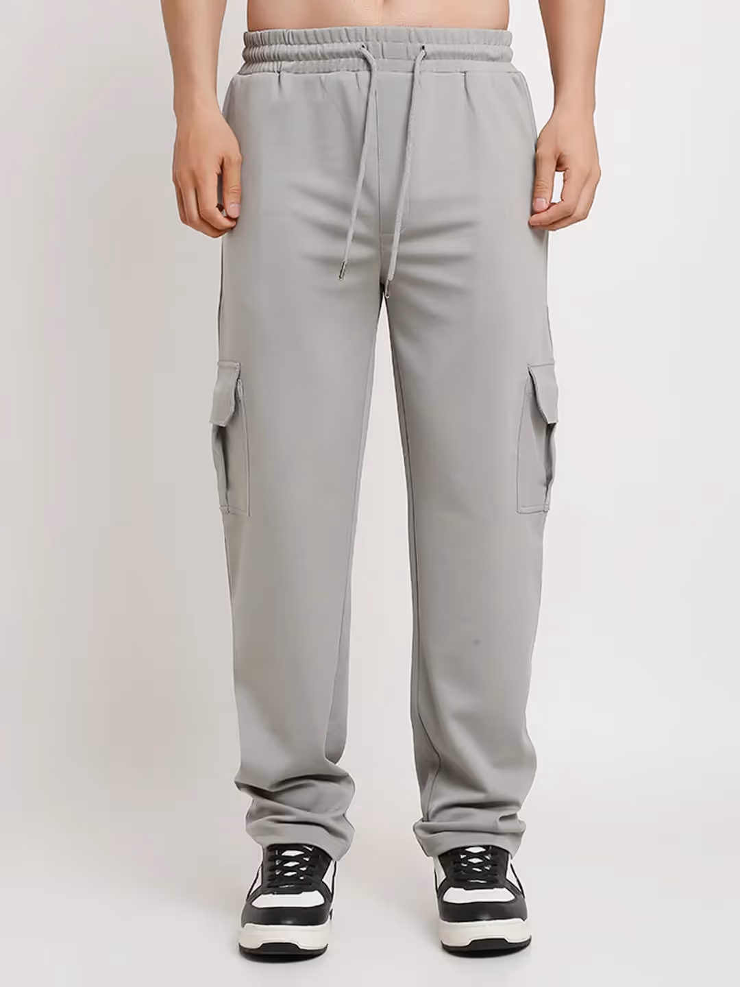 Grey Slim Fit Cargo Pants image 3