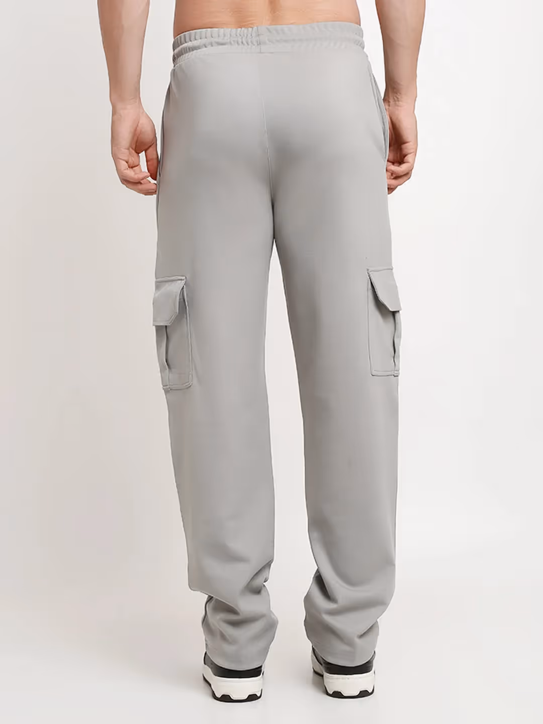 Grey Slim Fit Cargo Pants image 4