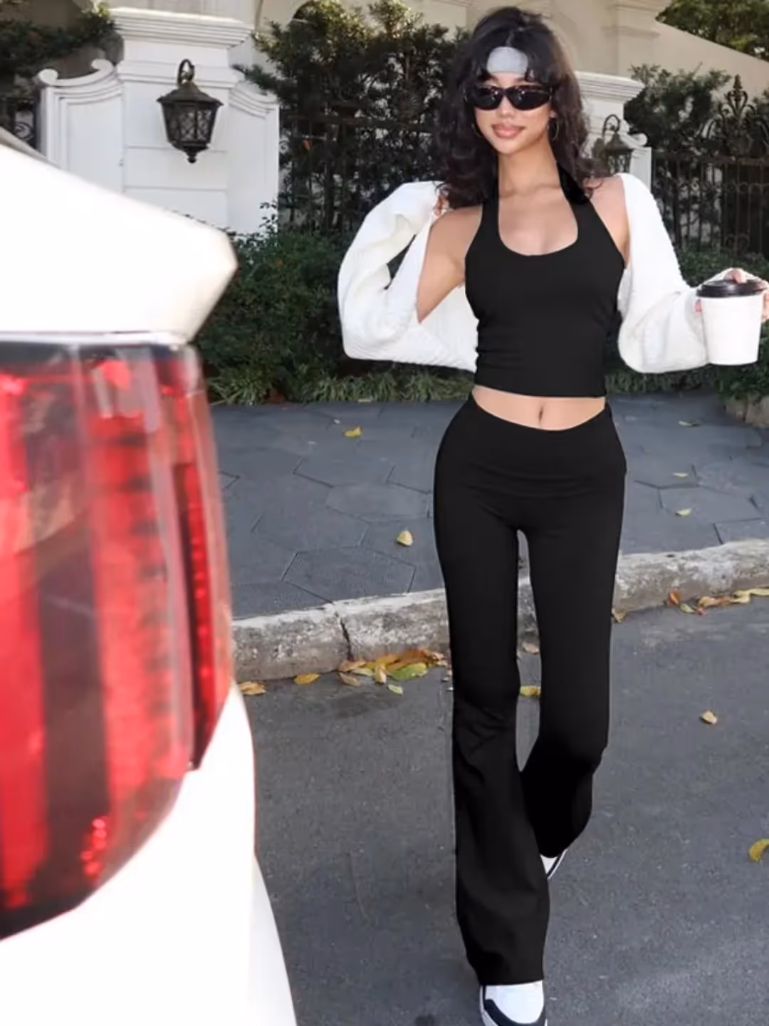 Halter Neck Top and Flare Pants image 1
