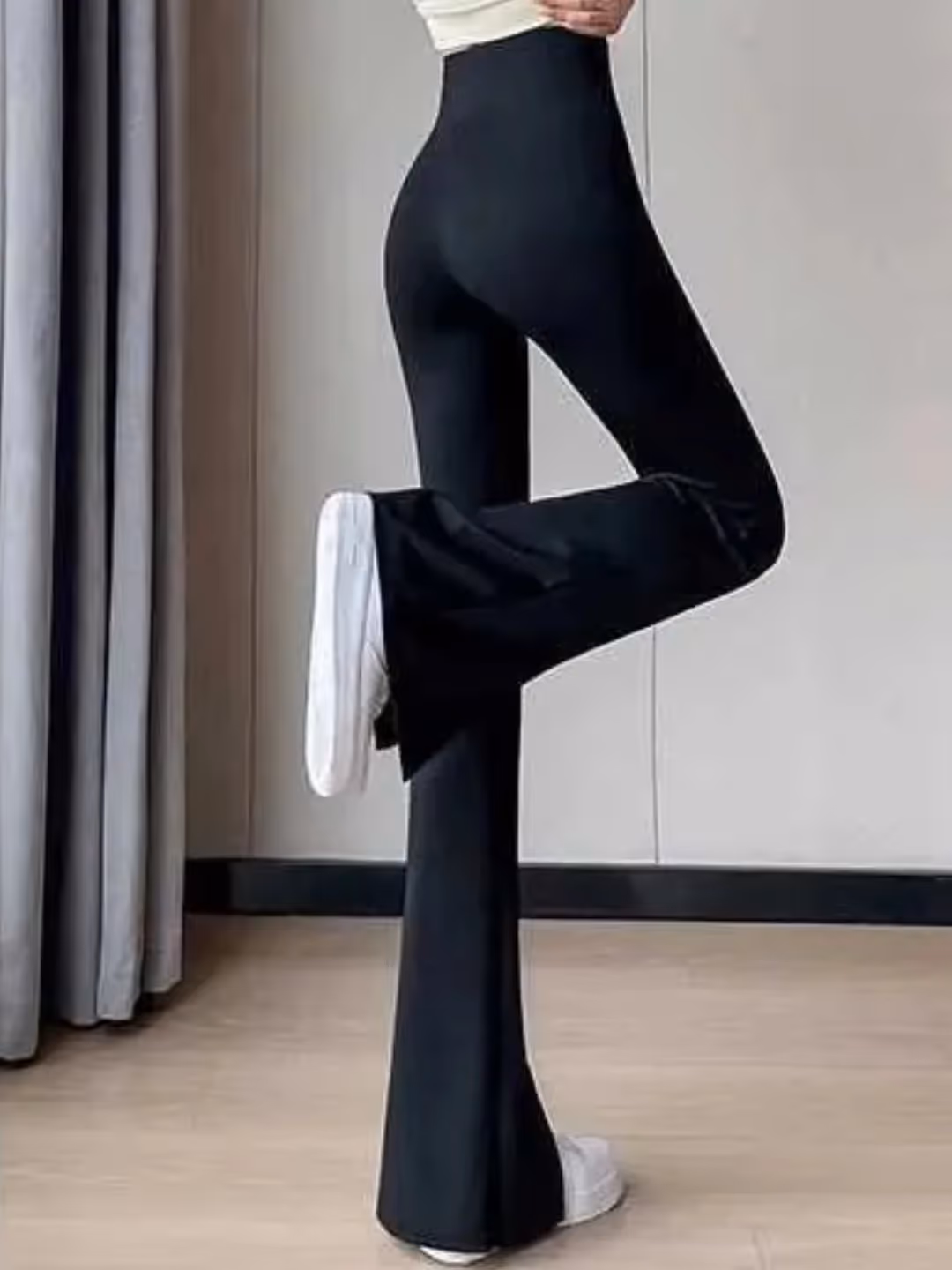 High Waist Front Slit Yoga Pants image 3