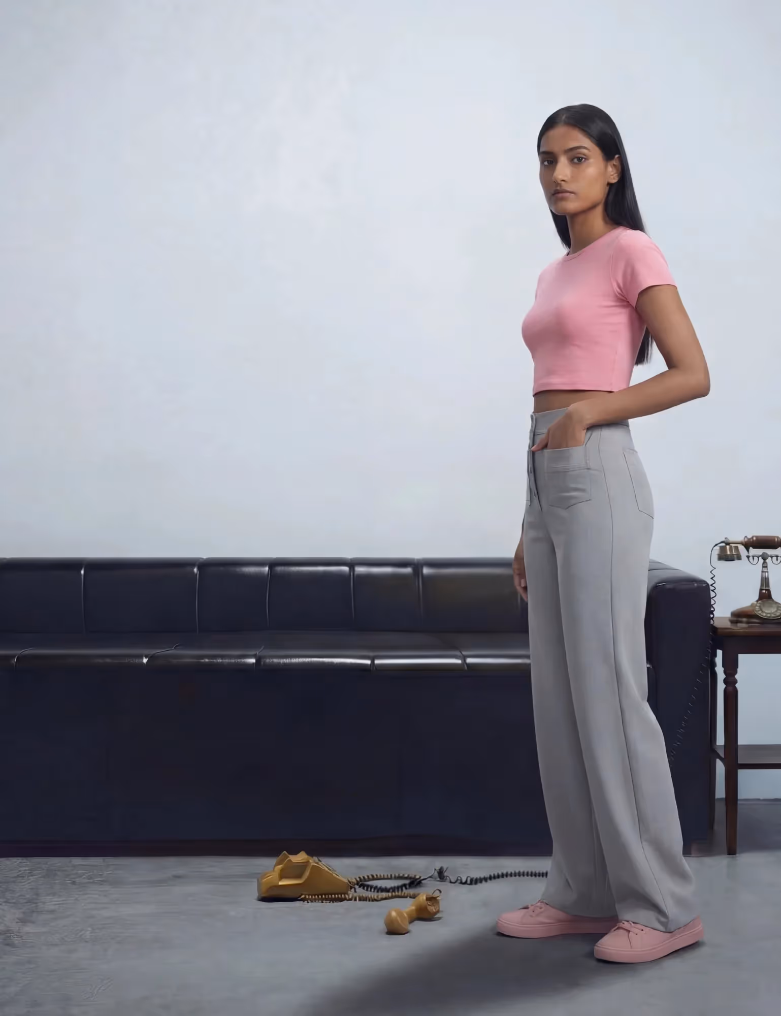 High Waisted Multi Pocket Straight Leg Casual Pants image 2