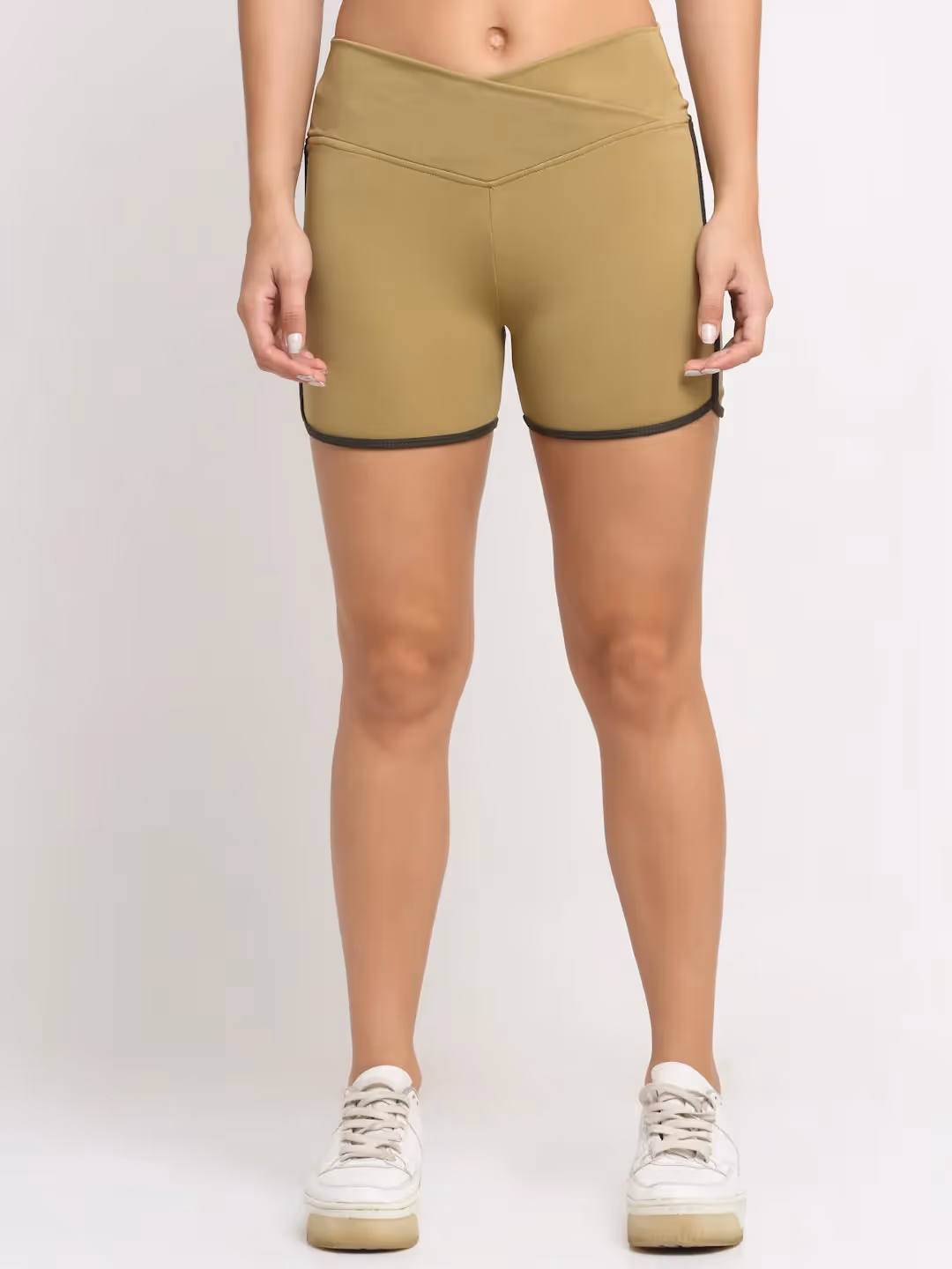 Khaki Active Running Shorts image 1