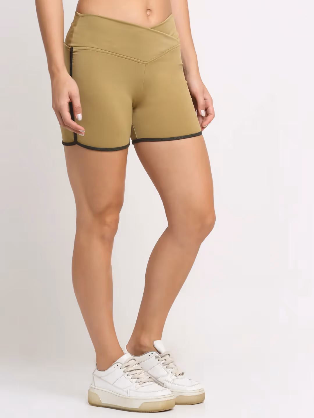 Khaki Active Running Shorts image 3