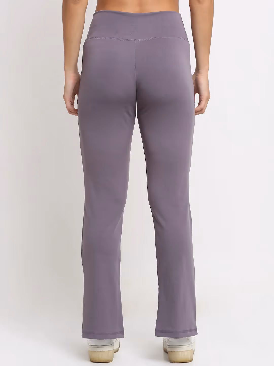 Lavender High Waist Front Slit Yoga Pants image 3