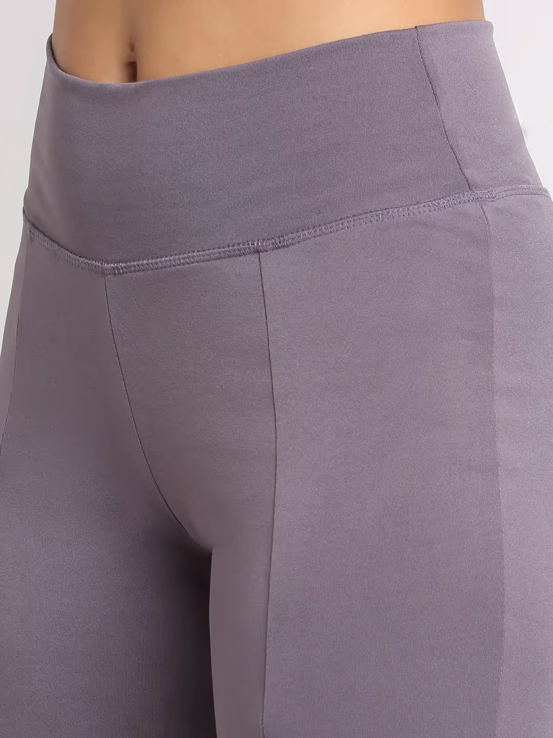 Lavender High Waist Front Slit Yoga Pants image 5