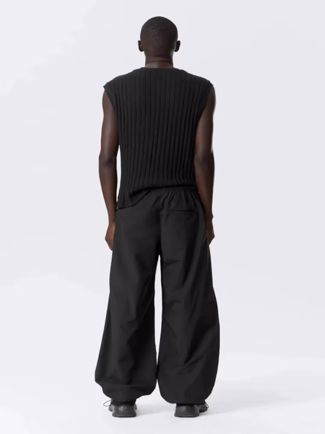 Loose Pleated Parachute Pants  image 2