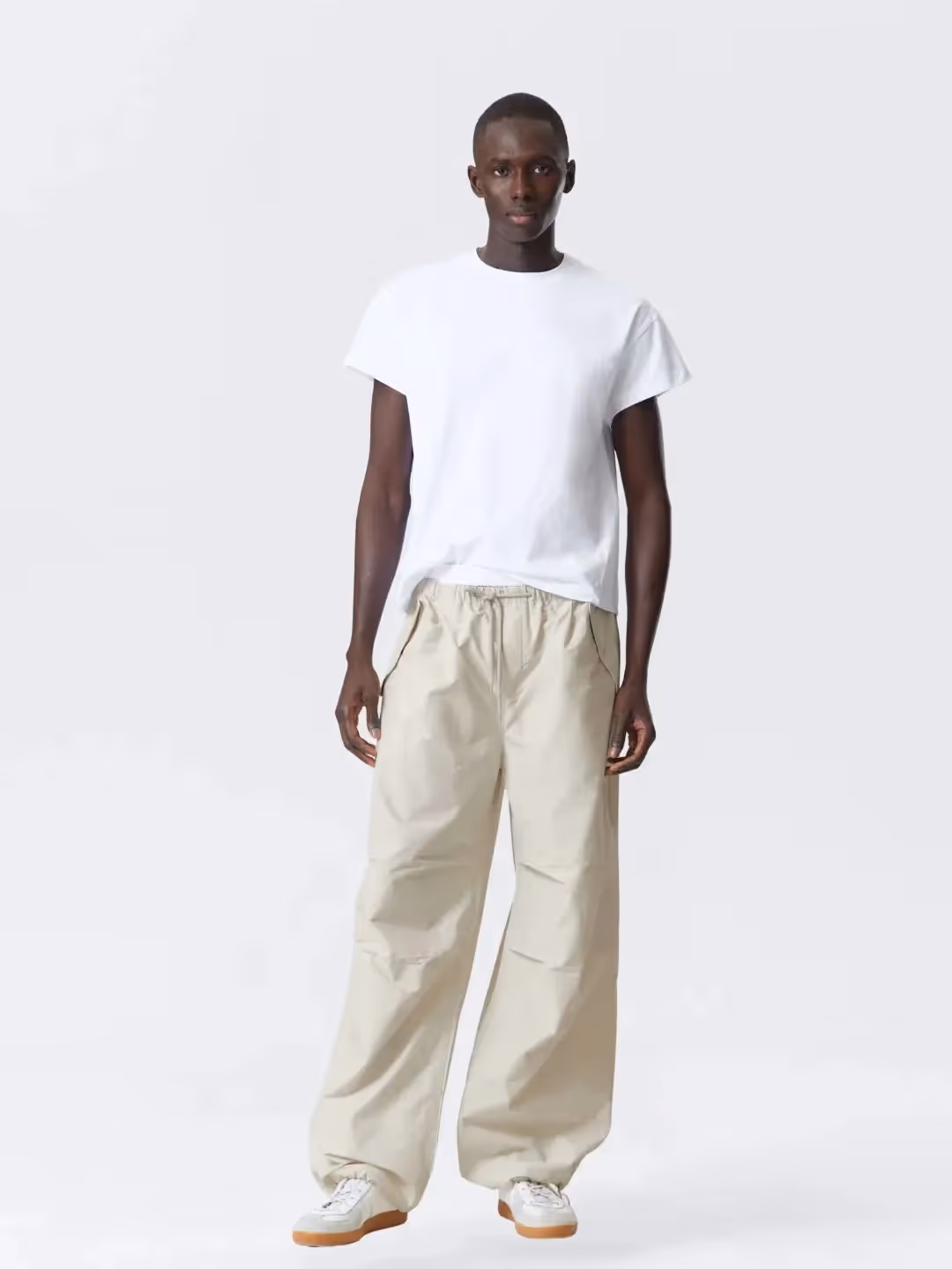 Loose Pleated Parachute Pants  image 6