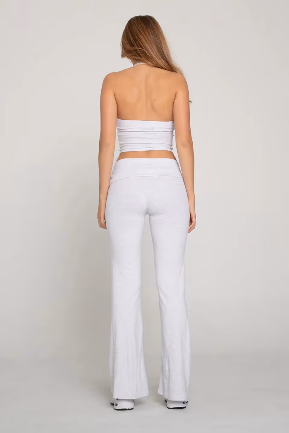 Melange Halter Neck Top And Flare Pants  image 4