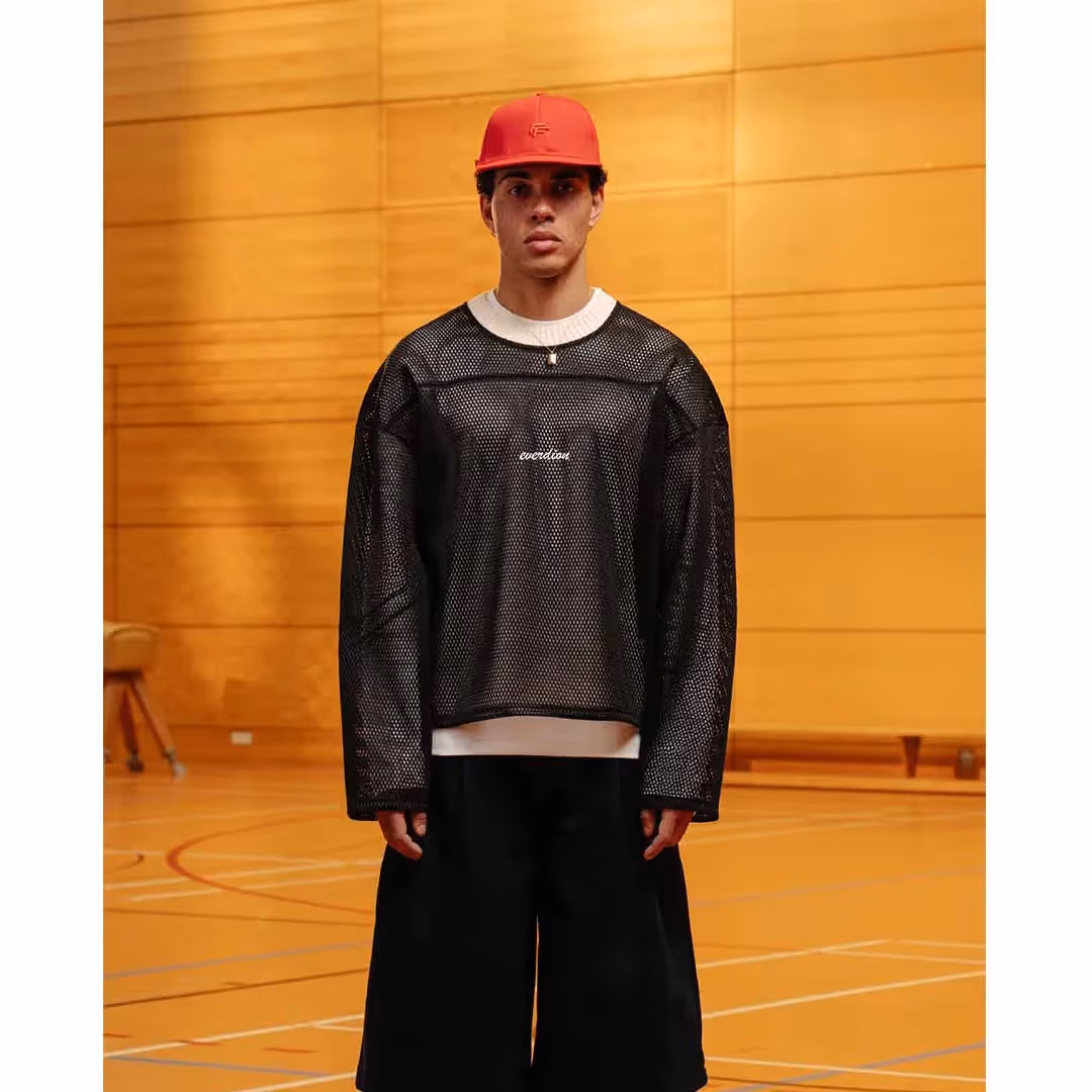 Mesh Long Sleeve Shirt  image 1
