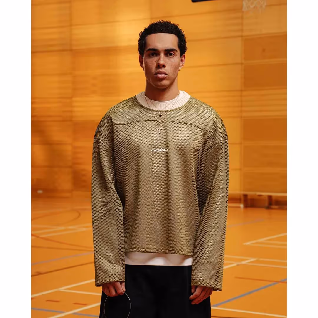 Mesh Long Sleeve Shirt  image 6