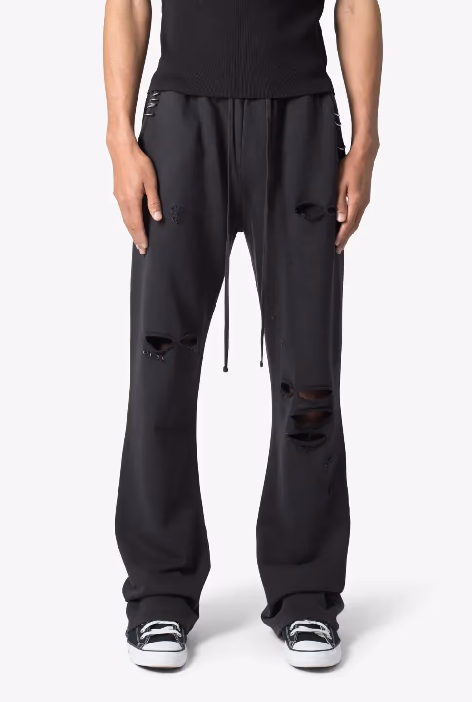 Metal Ring Flared Sweatpants image 1